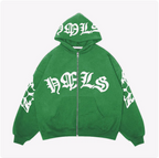 Gothic Letter Print Hoodie | Streetwear