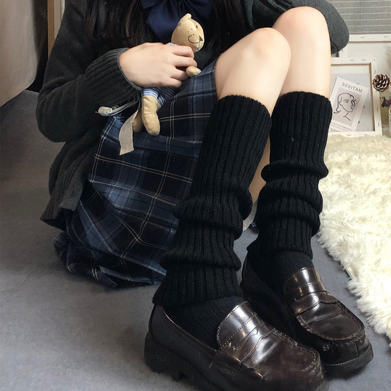 Sister Knitted White Wool Socks for Girls