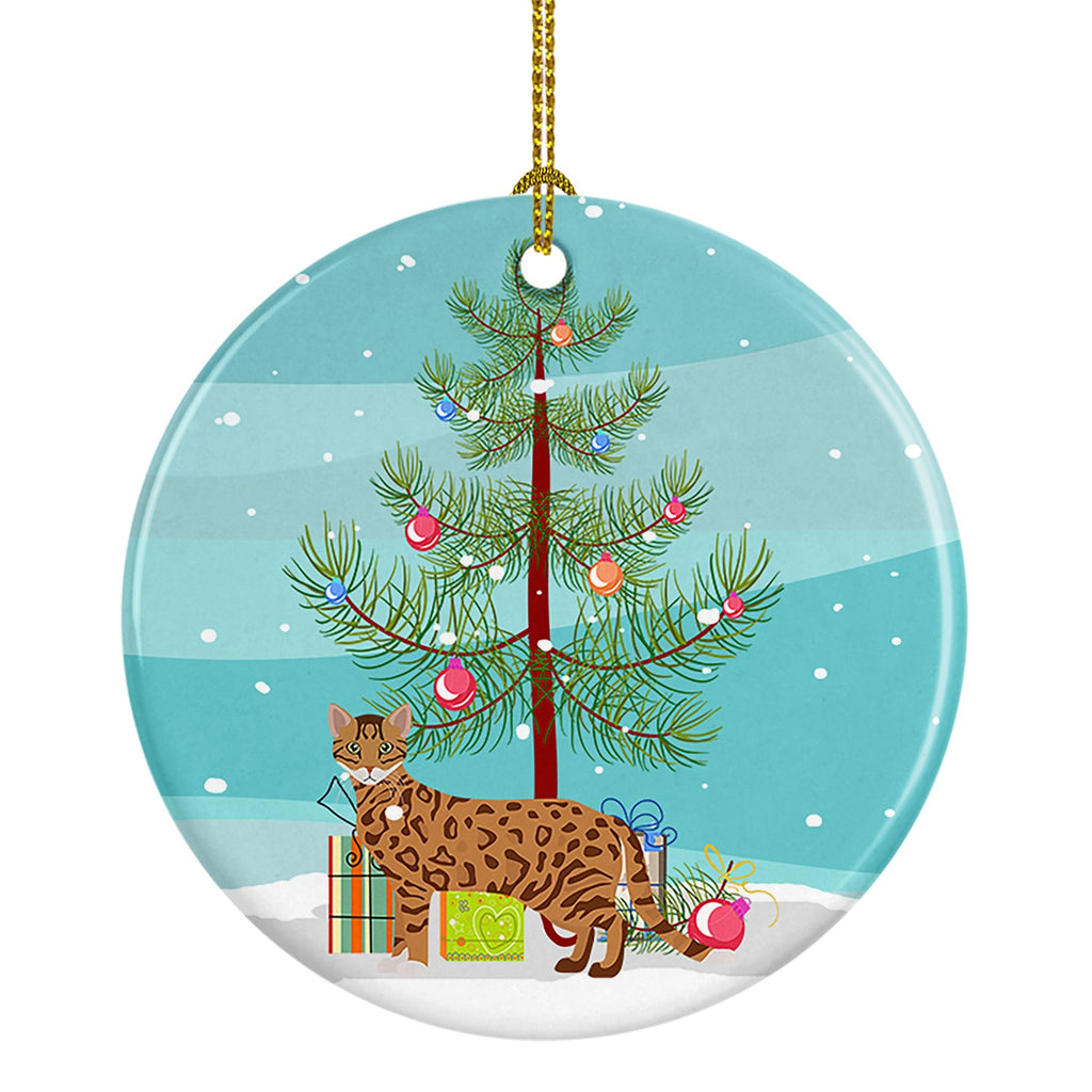 Cheetoh Cat Christmas Ceramic Ornament