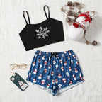 Summer Sexy Women's Christmas Pajamas Set (2 Pieces)
