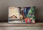 Boxer Cozy Christmas Throw Pillow
