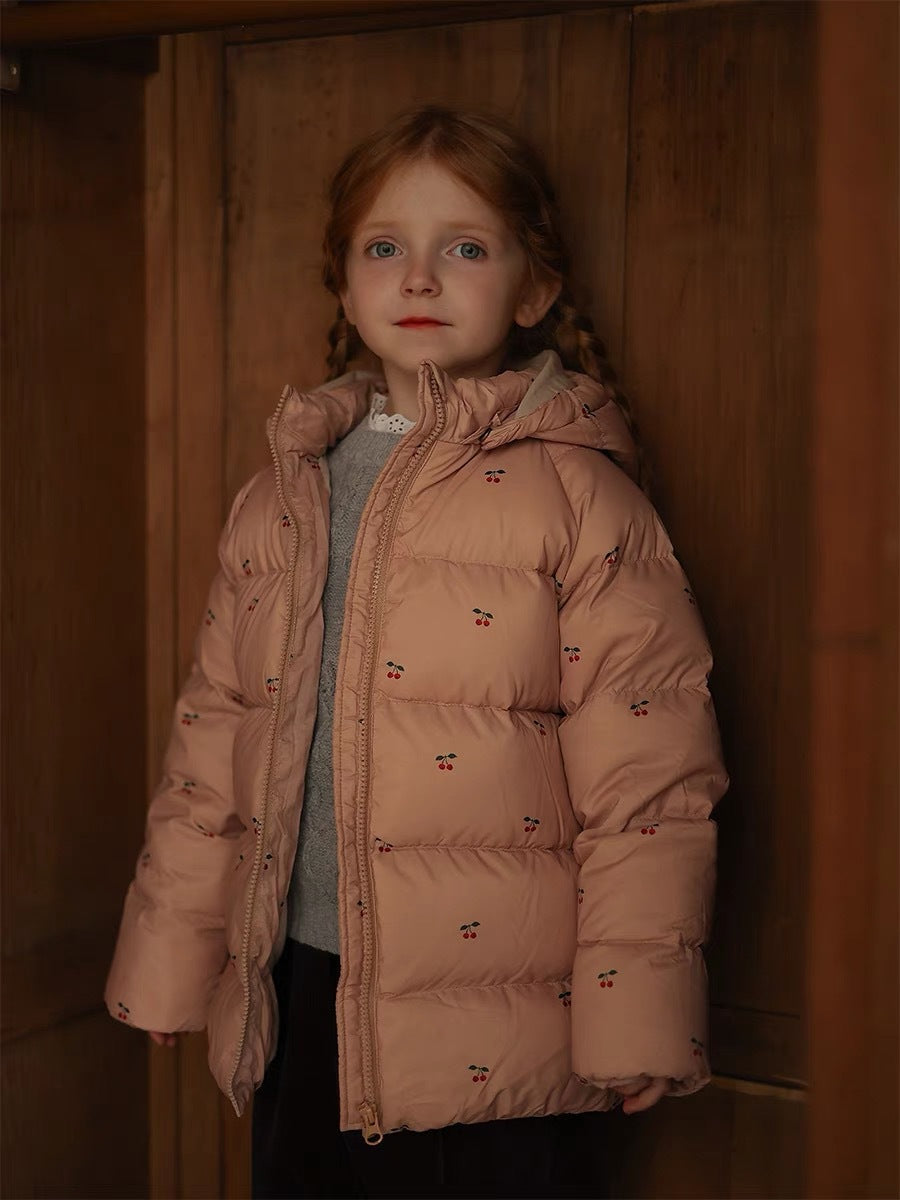 Thickened Floral Coat for Baby in Winter