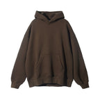 Trendy Retro Solid Color Fleece Hooded Sweatshirt | Streetwear