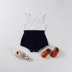 Colorful Knitted Baby Bodysuit and Crawling Outfit