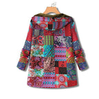 Vintage Women's Cotton and Hemp Hoodie Coat with Pockets | Streetwear