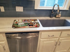 Boston Terrier Christmas Cookies Dish Drying Mat
