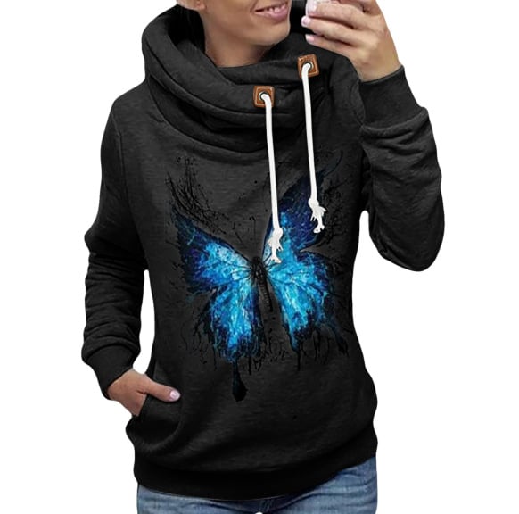 Loose Fit Hooded Long Sleeve Sweatshirt | Streetwear