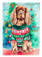 Sussex Spaniel Christmas House Flag