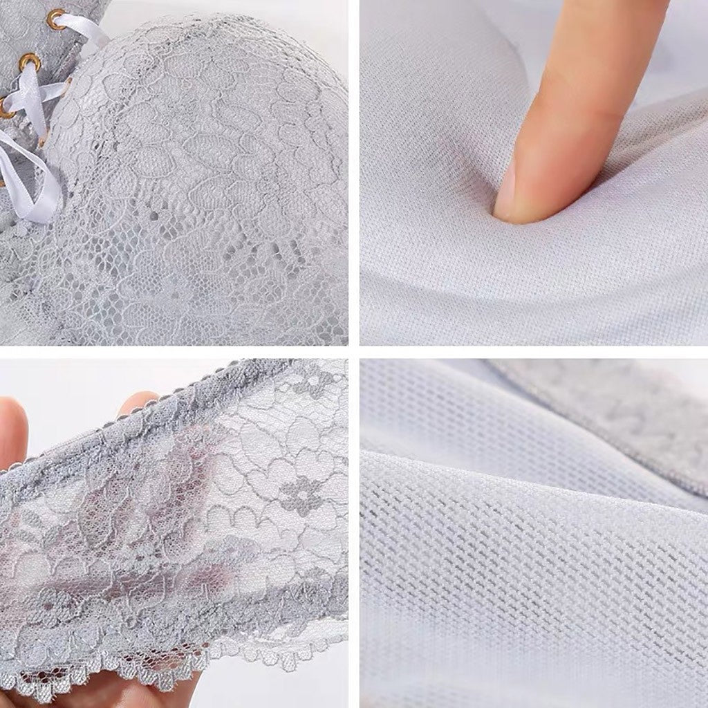 Women's Strapless Lace Bralette with Push-Up Design