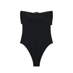 Swimsuit with Gold Metal Accent