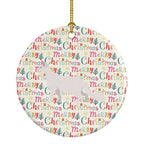Oriental Longhair Cat Christmas Ceramic Ornament