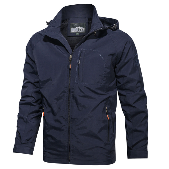 Solid Color Men's Outdoor Jacket