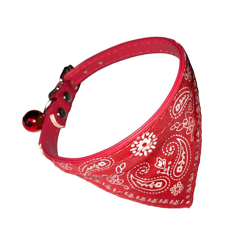 Pet Bell Triangular Binder Collar Scarf for Small Dogs