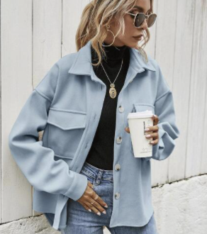 Women's Summer Jacket with Reversible Button (One Piece)