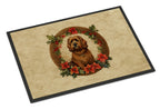 Briard Christmas Flowers Doormat