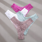 Lace Thong High Waist Women with Low Waist High Slit