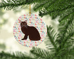 Burmese #2 Cat Christmas Ceramic Ornament