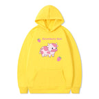 Strawberry Milk Print Long Sleeve Hoodie | Streetwear