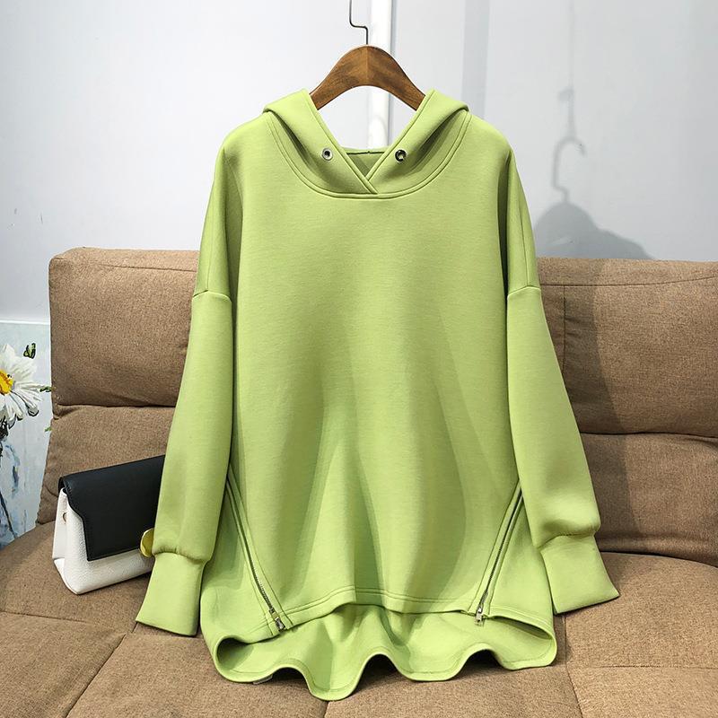 Five-Color Hooded Zipper Casual Sweater