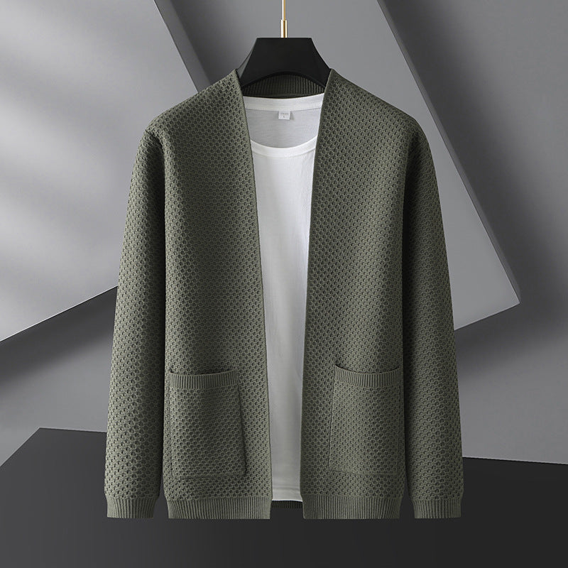 Men's Plus Size Knit Cardigan Coat