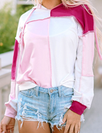 Women's Fashion Color Block Stitching Hoodie | Streetwear