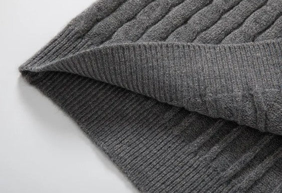 Cashmere Blend Sweater w/Zipper