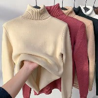 Women's Elegant Turtleneck Winter Sweater - Thick, Warm Knit Pullover | Streetwear