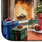 Keeshond Cozy Christmas Dish Drying Mat