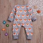 Cartoon Fox Baby Bodysuit for Spring and Autumn