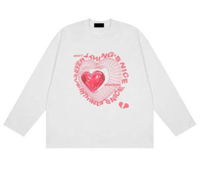 Women's Loose-Fit Thin Long Sleeve Love Sweater