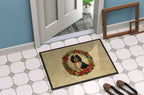 Cavalier Spaniel Christmas Flowers Doormat