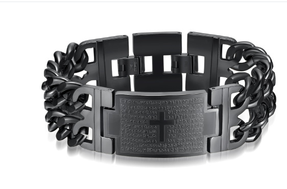 Men's Bracelet with Our Father Prayer in Latin