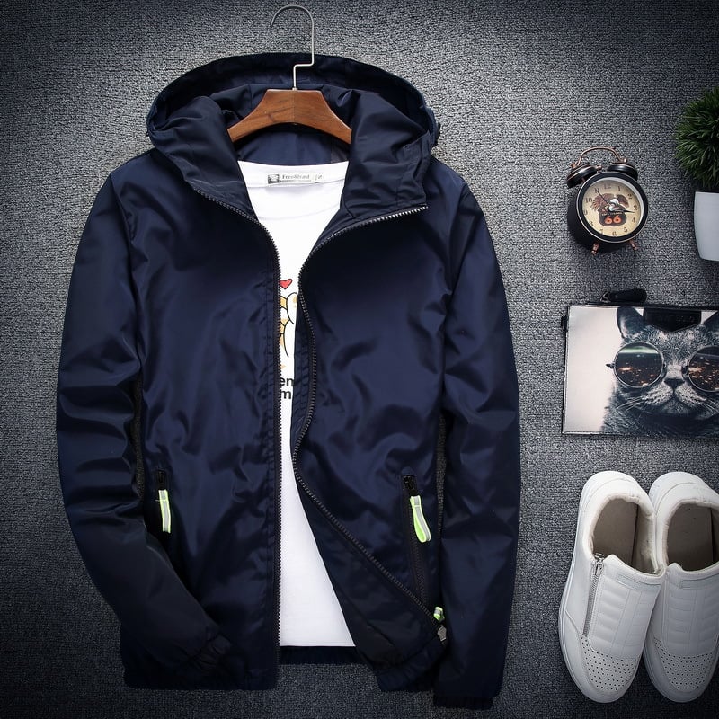 Solid Color Men's Lightweight Fashion Jacket