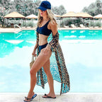 New Chiffon Leopard Print Bikini Cover-Up for Beach