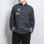 Men's Traditional Chinese Tangzhuang Jacket with Collar