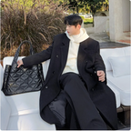 Double Breasted Temperament Woolen Coat