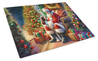 Welsh Springer Spaniel and Santa Claus Glass Cutting Board