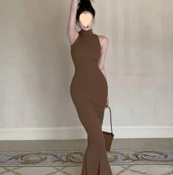 Sleeveless Slimming Fishtail Long Dress