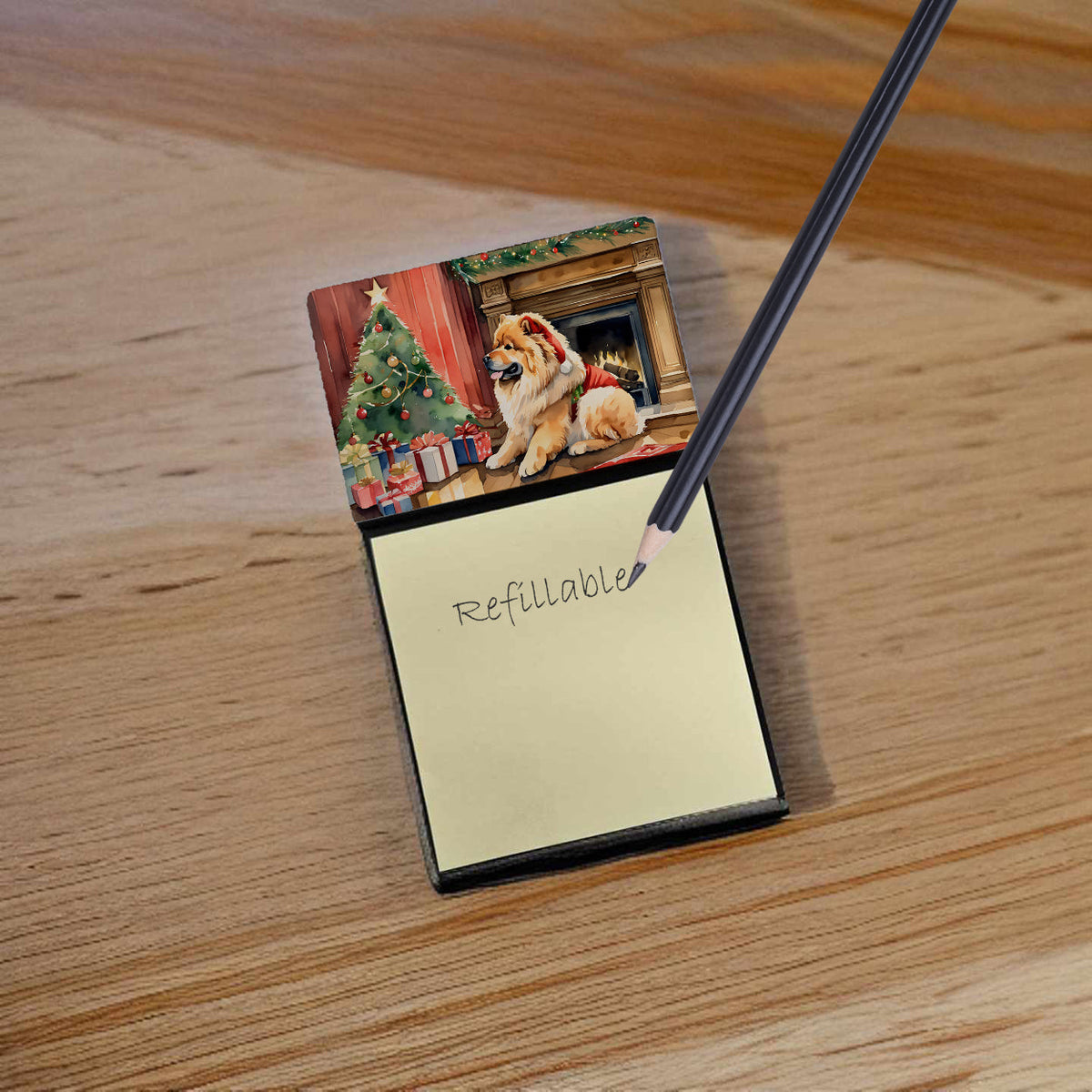 Chow Chow Cozy Christmas Sticky Note Holder