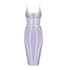 Sexy Striped Spaghetti Strap Bodycon Dress for Women