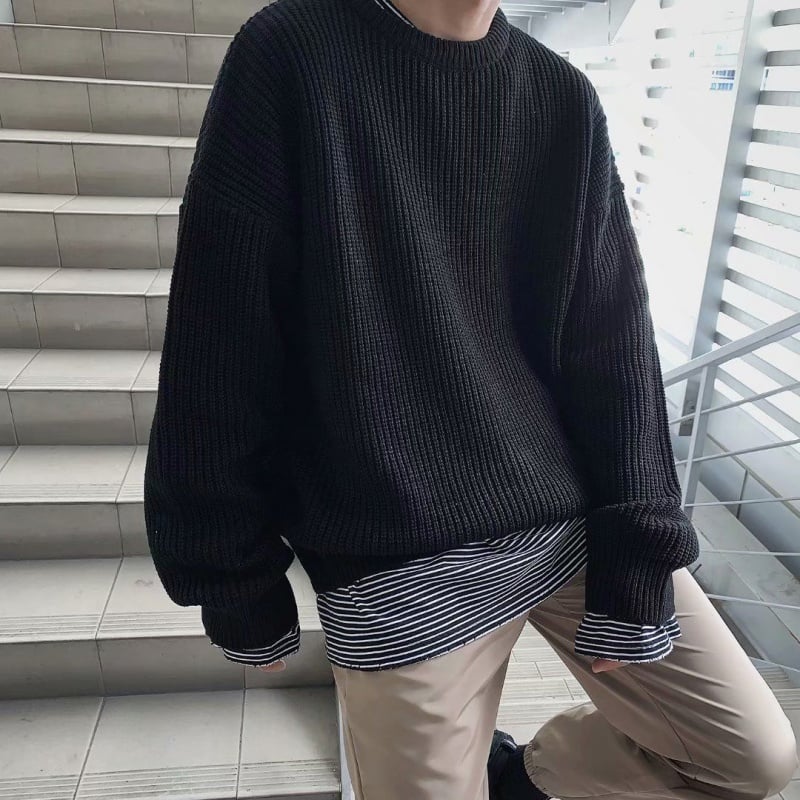 Tide Brand Unisex Loose Knit Couple's Sweater
