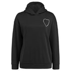 Women's Long-Sleeved Pullover Hoodie with Love Design | Streetwear