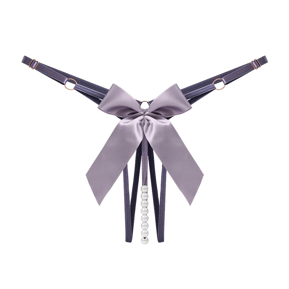 Multicolor Nylon Adjustable Thong with Pearl Massage