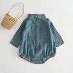 2020 Spring New Baby Soft Denim Bodysuit for Fall