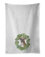 Boxer Fawn Christmas Wreath Kitchen Towel Set of 2