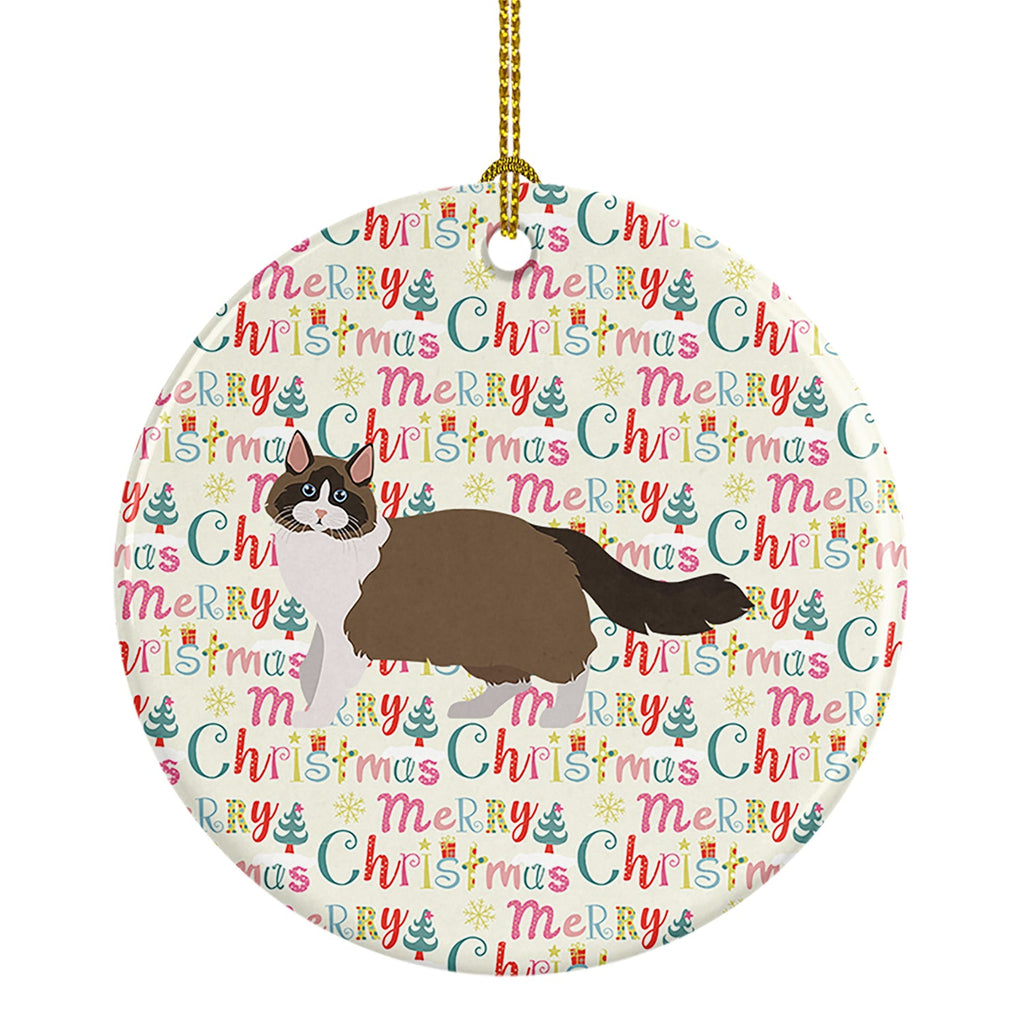 Ragdoll #1 Cat Christmas Ceramic Ornament