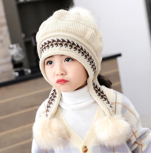 Cute Fleece Hat for Parents and Children | Embroidered Cap