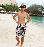 Black Floral Couples Three-Piece Bikini Swimwear Set