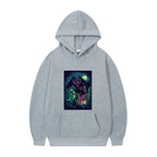 Men's Oversized Anime Monster Print Hoodie - Casual Pullover | Streetwear
