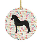 Friesian Horse Christmas Ceramic Ornament